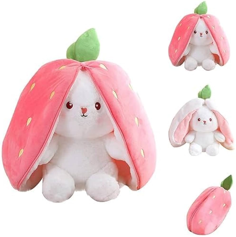 2024 Custom Strawberry & Carrot Rabbit Plush Toy