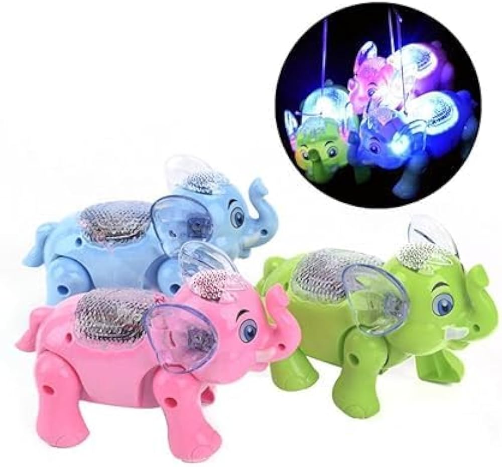 1 Pcs Kids Funny Lighting Walking Elephant