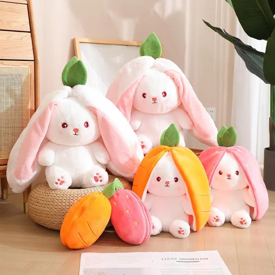 2024 Custom Strawberry & Carrot Rabbit Plush Toy