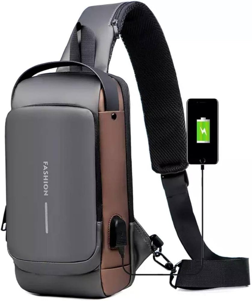 2024 Anti-Theft USB Crossbody Sling Bag for Men