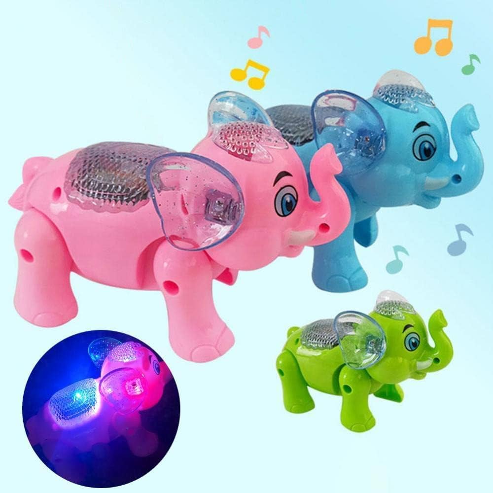 1 Pcs Kids Funny Lighting Walking Elephant