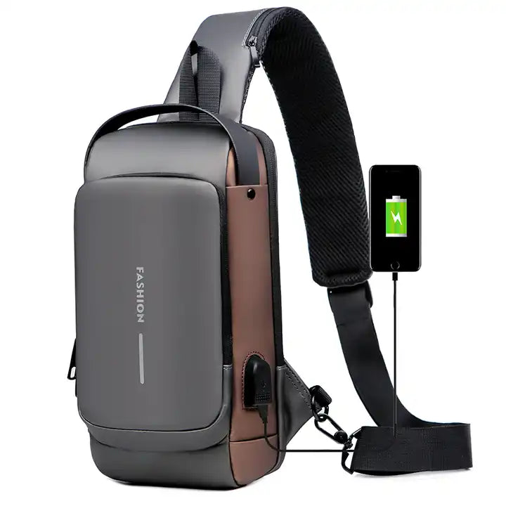 2024 Anti-Theft USB Crossbody Sling Bag for Men