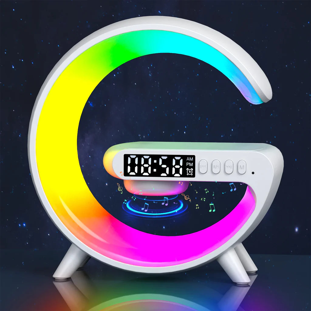 IG G Multifunction Bluetooth Speaker RGB Night Light Fast Wireless Charger