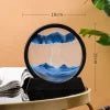 3D Moving Sand Art Picture Round Glass Deep Sea Sandscape Hourglass Quicksand Craft Flowing Sand Painting Office Home Decor Gift