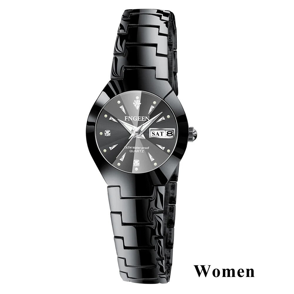 2023 FNGEEN 5808 Relogio Feminino Couple Watch Men Quartz watch for Lovers Luxury Womens wristwatch Stainless Steel Waterproof