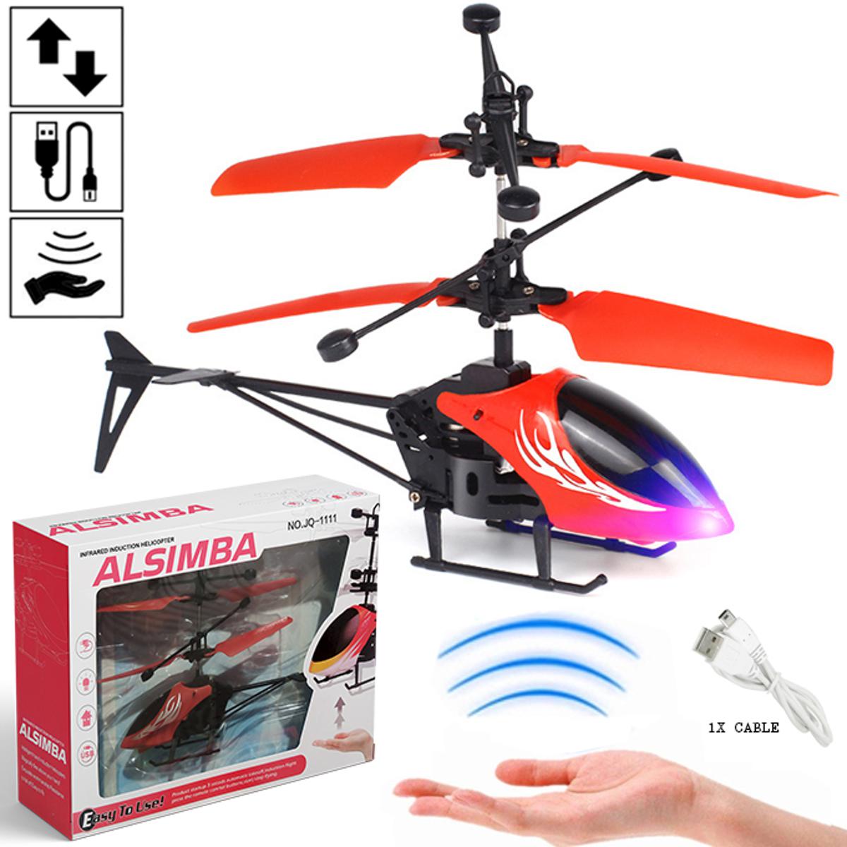 ToyMagic Remote Control Helicopter with Hand Gravity Sensor USB Charging Helicopter Toy| 3D Light & Safety Sensor for Kids Age 4+ Years Indoor and Outdoor Sport Toy