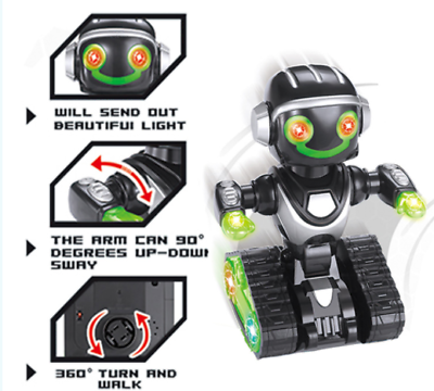 Educational Intelligent remote control multifunction kids rc robot toys with light and music